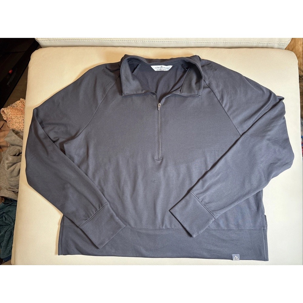 Women's LARGE Dark Gray Alpine Design 1/4 Zip Up Pullover Jacket NWOT Outdoors